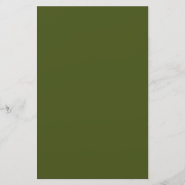 Olive Green Background Colour Customize This Stationery (Front)