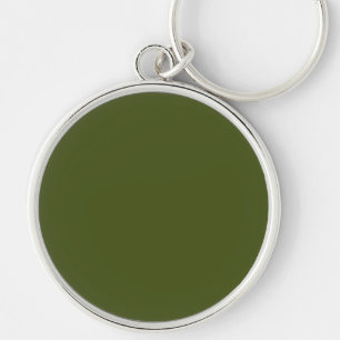 Olive Green Background Decor to Customize Keychain