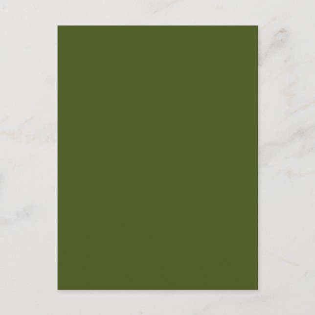 Olive Green Background Decor to Customize Postcard (Front)