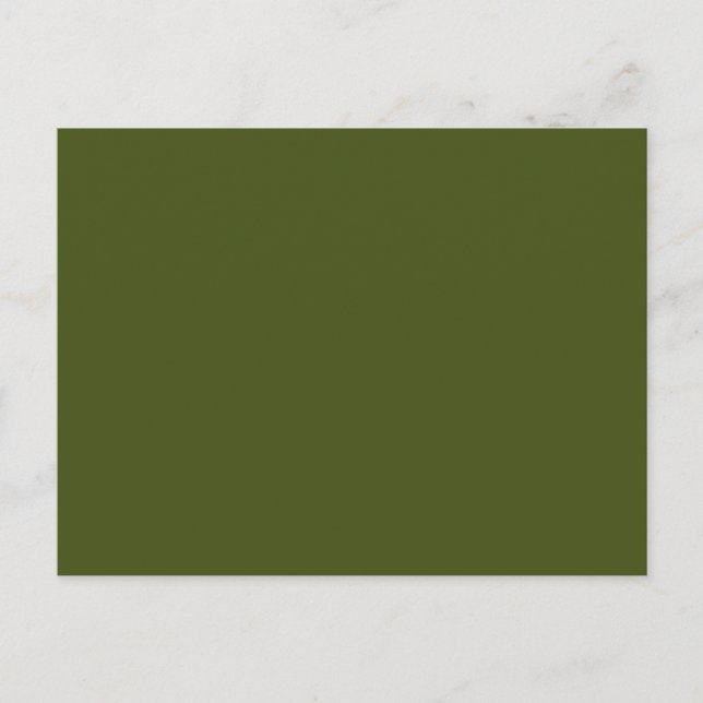Olive Green Background Decor to Customize Postcard (Front)