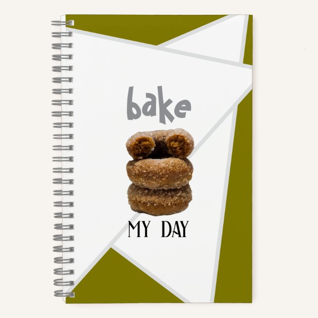 Olive Green Bake My Day Spiral Carnet (Recto)