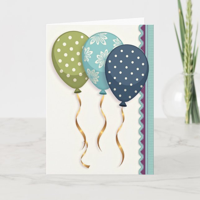 Olive Green Birthday Card (Front)