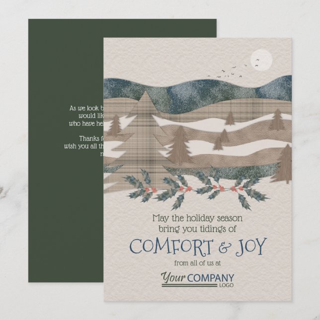 Olive Green, Blue Nature Company Cartes de fin de  (Devant / Derrière)