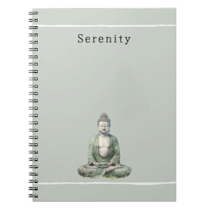 Olive Green Buddha Meditation Personalized  Notebook
