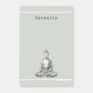 Olive Green Buddha Meditation Personalized Post-it Notes