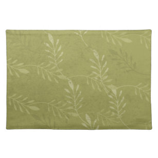 Olive Green Casual or Formal Botanical Placemat