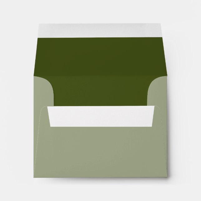 Olive Green Colour Design Customize This Envelopes (Back (Bottom))