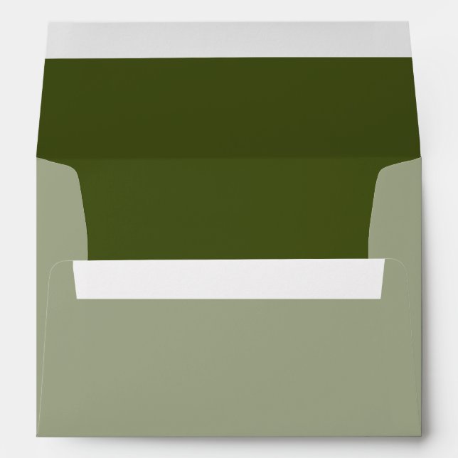 Olive Green Colour Design Customize This Envelopes (Back (Bottom))