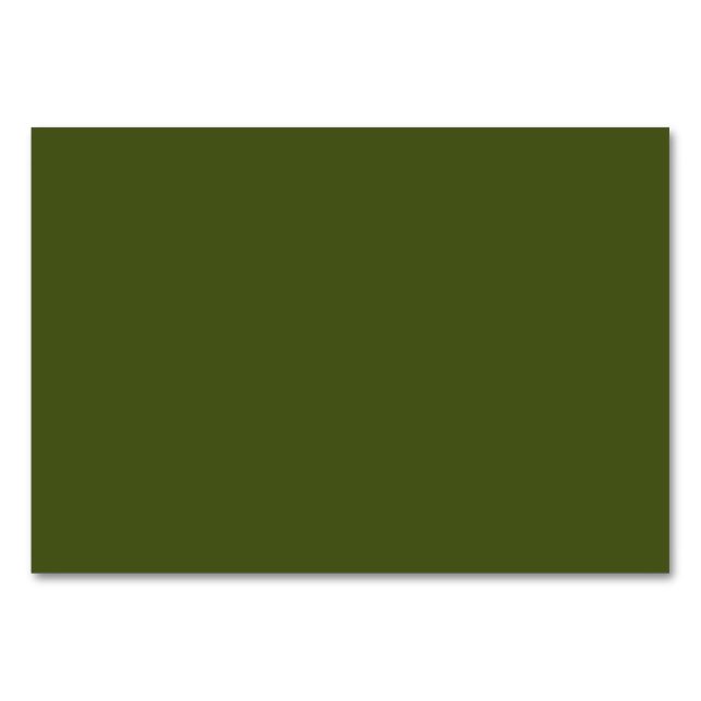 Olive Green Colour Design Customize This Table Number (Front)