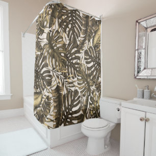 Olive Green & Cream Tropical Palm Leaves Island