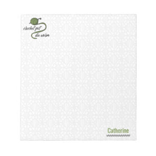 Olive Green Crochet Fast, Die Warm Notepad