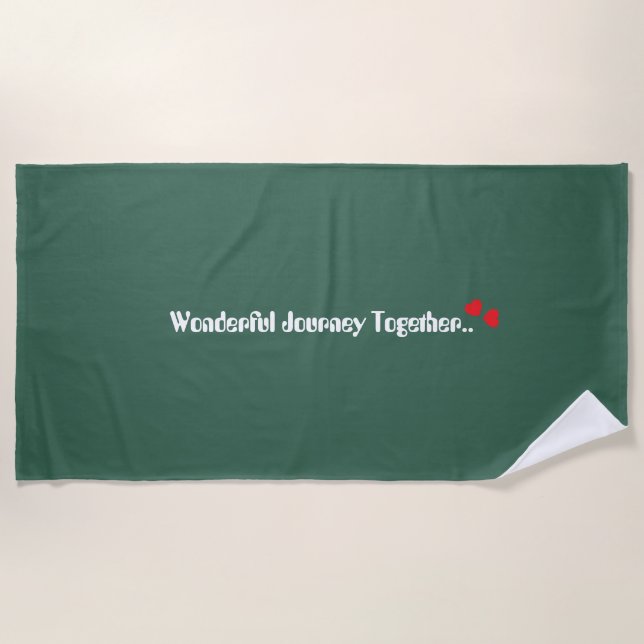 Olive Green Custom Gift Personalized Regulation Beach Towel (Front)