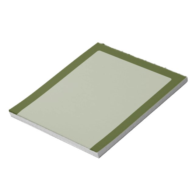 Olive Green Decor Easily Customize This Notepad (Rotated)