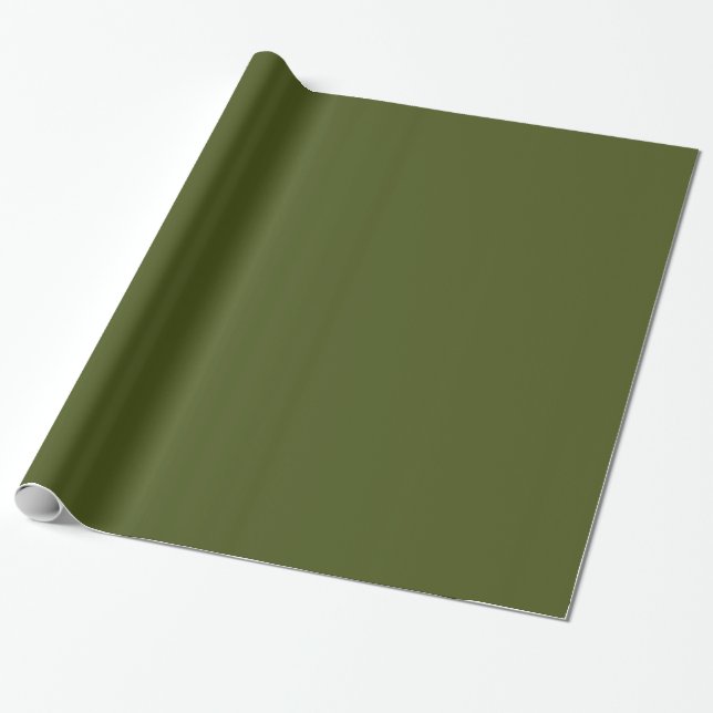 Olive Green Decor Easily Customize This Wrapping Paper (Unrolled)