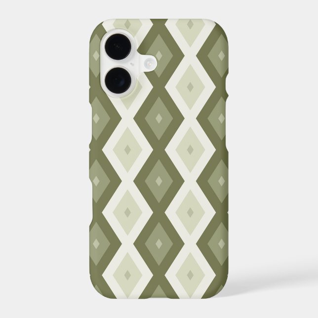 Olive green diamond pattern (Verso)