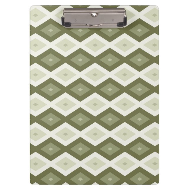 Olive green diamond pattern clipboard (Front)
