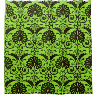 olive green fans and fronds print