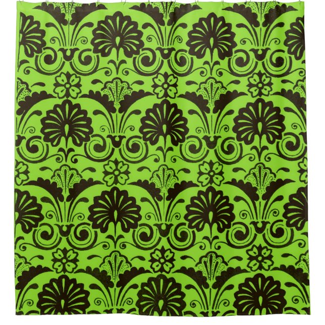 olive green fans and fronds print (Front)
