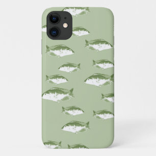Olive green fish iPhone 11 case