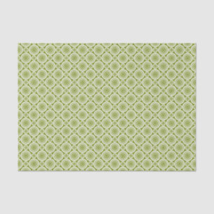 Olive Green Geometric Design Cute Pattern Tissue Paper