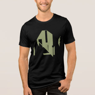 Olive Green Geometric Shapes Abstract Art Design Tri-Blend Shirt