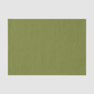 Olive Green Gingham-TISSUE WRAPPING PAPER