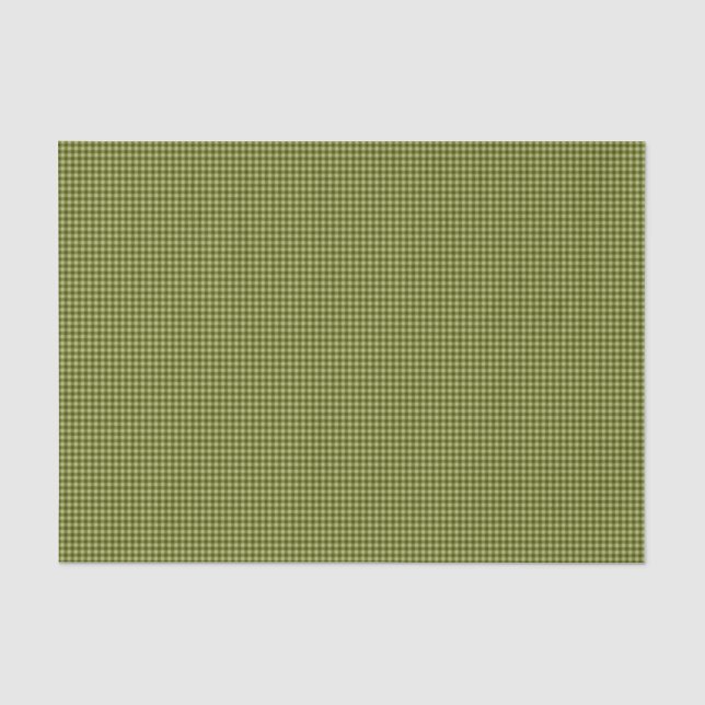 Olive Green Gingham-TISSUE WRAPPING PAPER (Front)