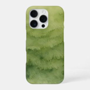 olive green gradient watercolor iPhone 16 pro case