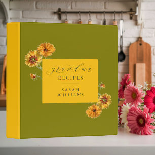 Olive Green Grandma Recipes Family Cookbook Binder