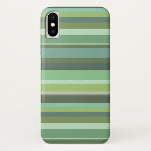 Olive green horizontal stripes iPhone x case