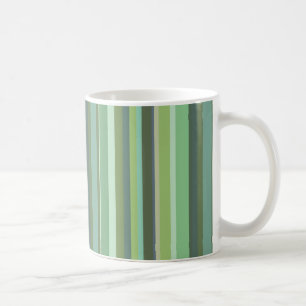 Olive green horizontal stripes coffee mug