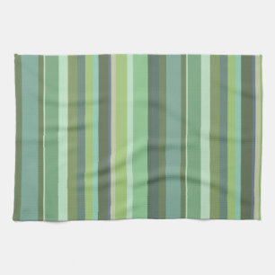 Olive green horizontal stripes kitchen towel