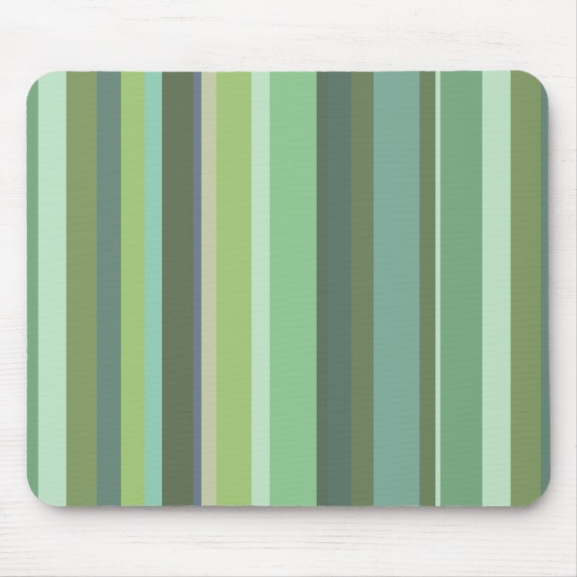 Olive green horizontal stripes mouse pad (Front)