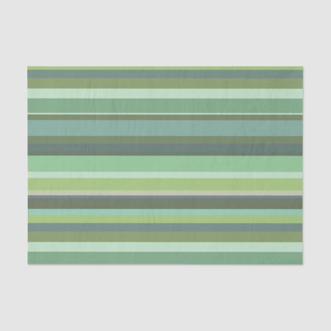 Olive green horizontal stripes tissue paper (Front)