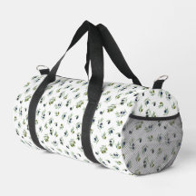 Olive Green Leaves Watercolor Floral Pattern