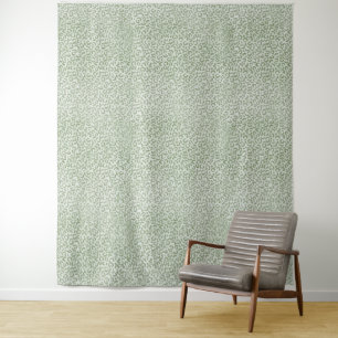 Olive Green Leopard Print Tapestry