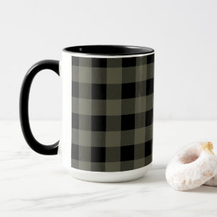 Olive Green Lumberjack Plaid   Choose Your Style Mug