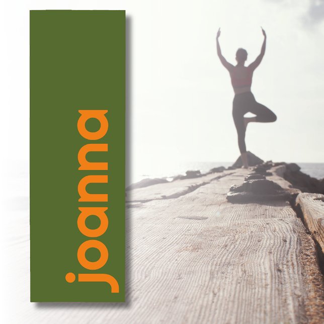 Olive Green Modern Name | Stylish Simple Yoga Mat (Creator Uploaded)