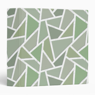 Olive green mosaic pattern binder