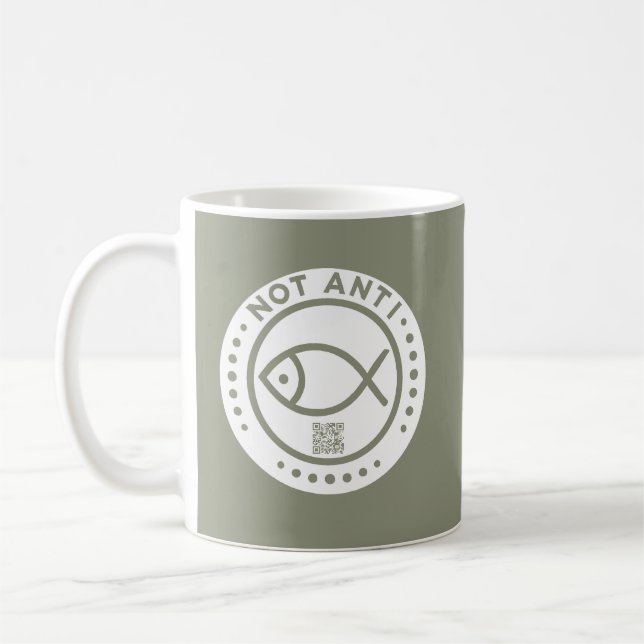 Olive Green NotAntiFish mug (Left)
