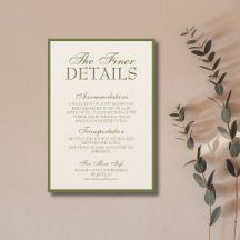 Olive Green Old Money Luxe Glam Wedding Details