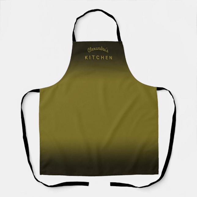 Olive Green Ombre Apron (Front)