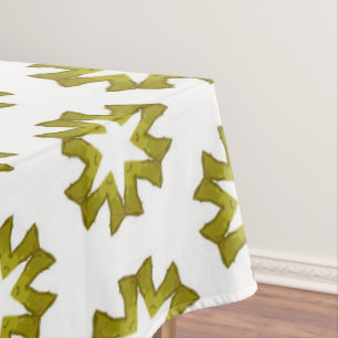 Olive Green Pattern Tablecloth