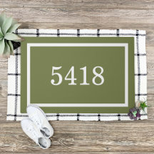 Olive Green Personalized Address Number