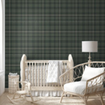 Olive Green Plaid Modern Farmhouse Tartan