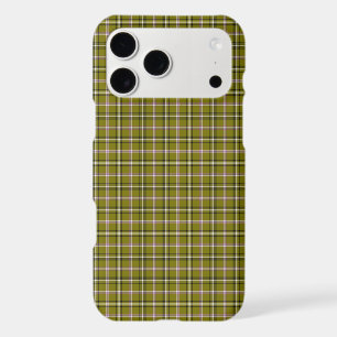 Olive Green Plaid Retro Color iPhone Case