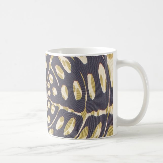 Olive Green Polka Dot Radial Pattern Art Print Coffee Mug (Right)