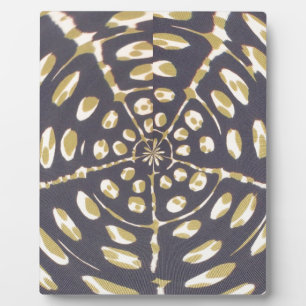 Olive Green Polka Dot Radial Pattern Art Print Plaque