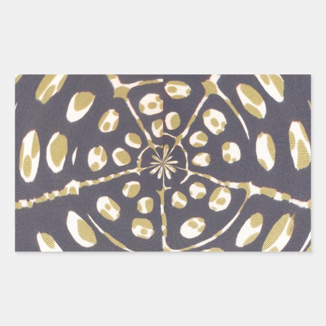 Olive Green Polka Dot Radial Pattern Art Print Sticker (Front)