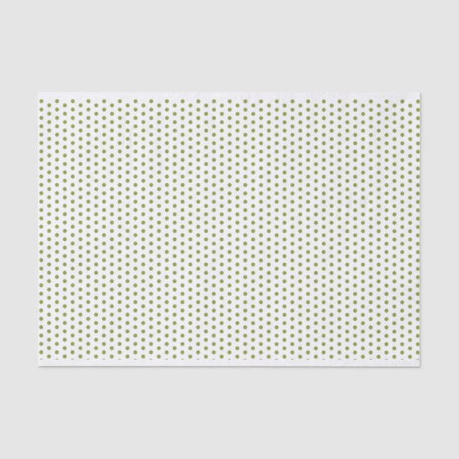 Olive Green Polka Dot Tissue Paper (Front)